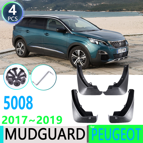 Para Peugeot 5008, 2017, 2022, 2022 2nd 2 Generación coche guardabarros guardia Splash solapa guardabarros coche accesorios ► Foto 1/6