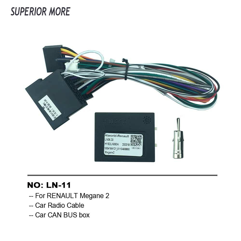 16pin Radio de coche Cable caja BUS para RENAULT Megane2 arnés de cableado de energía DVD GPS Android reproductor Multimedia conector ► Foto 1/6