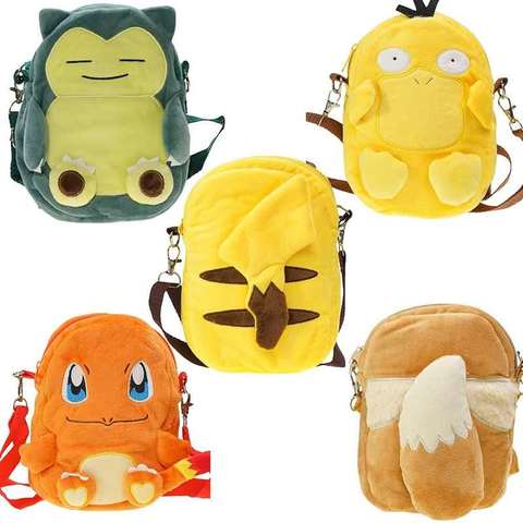 Saco un Dos bolsa Pokemon de peluche Pikachu Pokemon Charmander 19CM niños mensajero de chicos y chicas moneda monedero regalo ► Foto 1/6