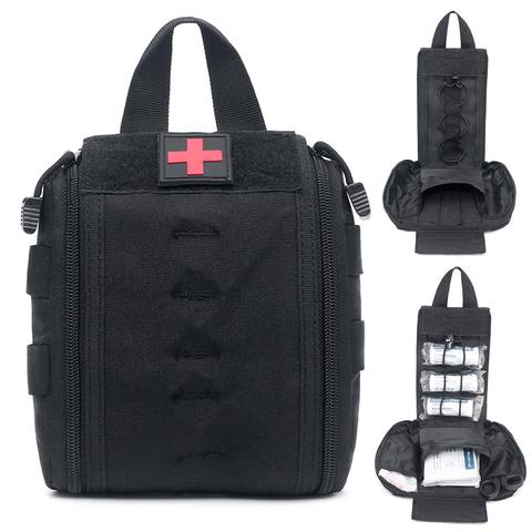 Molle Kit de primeros auxilios táctico, accesorio médico de utilidad, bolsa de cintura, bolsa de nailon de supervivencia para exteriores, bolsa médica de caza ► Foto 1/6