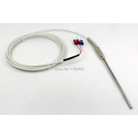 FTARP08 PT100 Tipo 2m PTFE plateado cobre cable 100mm 316L Acero inoxidable sonda flexible RTD sensor de temperatura ► Foto 1/4