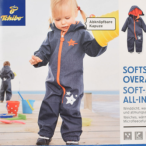 Mono softshell para niños y niñas, mono a prueba de viento/impermeable, para exteriores ► Foto 1/5