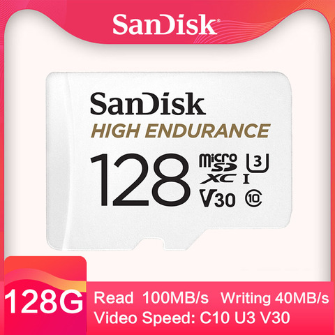 SanDisk-tarjeta de memoria microSDHC/microSDXC de alta resistencia, 32GB, Clase 10, 100, MB/S, 64GB, tarjeta TF, SDSDQQ ► Foto 1/6