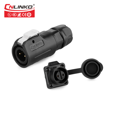 Cnlinko-conector pequeño serie LP12, adaptador de 2 pines macho de alimentación hembra, Conector de junta de cable trasero para equipo médico de iluminación LED ► Foto 1/6