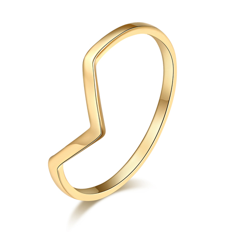 DOTIFI damas Simple moda 316L Acero inoxidable anillo dos colores oro y plata joyería de boda damas regalo E13 ► Foto 1/5