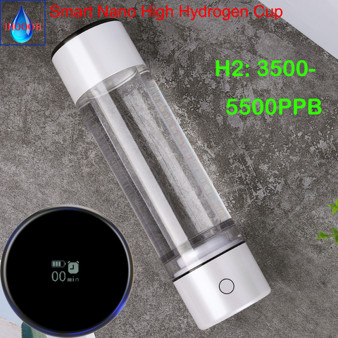 Generador de hidrógeno portátil inteligente, botella de agua alcalina, ionizador H2, MRET OH, 7,8 HZ, Nano, de resonancia Molecular, 5500ppb ► Foto 1/6