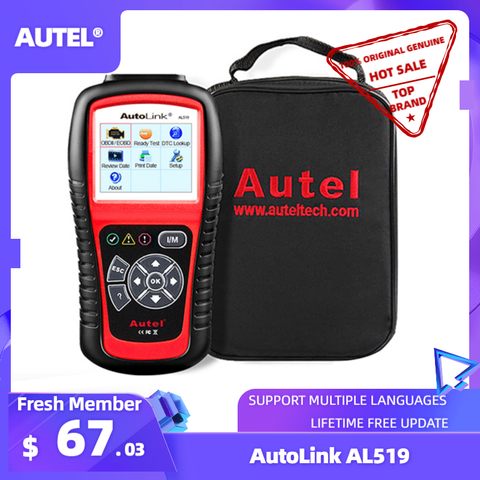 Autel AutoLink AL519 herramienta de diagnóstico OBD2 escáner lector de código escáner Automotriz Automotivo escáner de diagnóstico del coche ► Foto 1/1