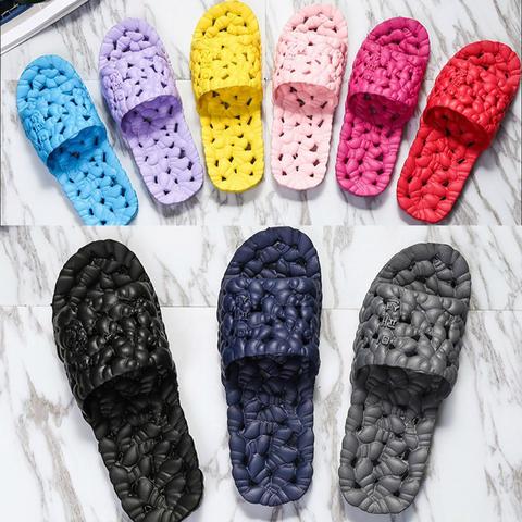 Las parejas de goma Eva para interiores Hotel sandalias y zapatillas de verano de las mujeres antideslizante Zapatillas de casa zapatos planos de hombres Unisex ► Foto 1/6
