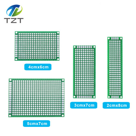 TZT-placa Universal de fibra de vidrio para Arduino, prototipo de cobre de doble cara, 5x7, 4x6, 3x7, 2x8cm ► Foto 1/6