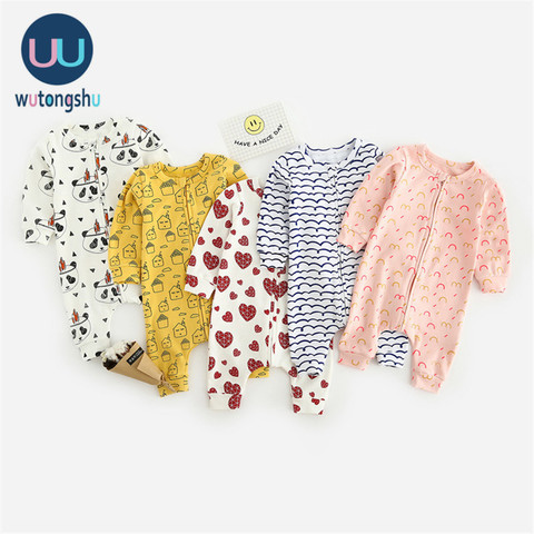 Pelele de algodón para bebés recién nacidos de 0 a 2 años, ropa con estampado de animales de manga larga para invierno ► Foto 1/6