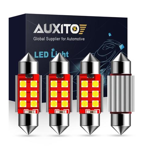 4 Uds Canbus C5W bombillas LED 31mm 36mm 41mm Auto Festoon de la bóveda de la lámpara Placa de coche con luces iluminación Interior 12v 12v ► Foto 1/6