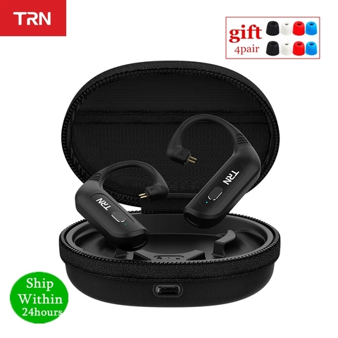 TRN BT20S PRO Bluetooth 5,0 gancho de oreja Aptx/AAC Cable adaptador de auricular MMCX/2Pin con caja de carga para TRN BA8 VX V90 ZSX CA16 T4 ► Foto 1/6