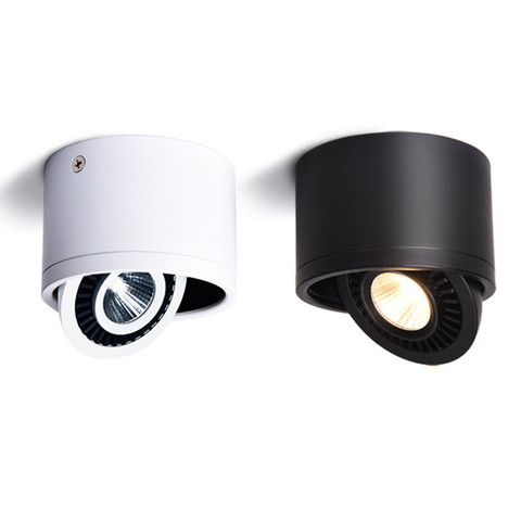 Luz descendente Led COB LED de techo regulable, 5W, 7W, 10W, 15W, giro de 360 grados, 110/220V, iluminación interior montada en superficie cálida/blanca ► Foto 1/3