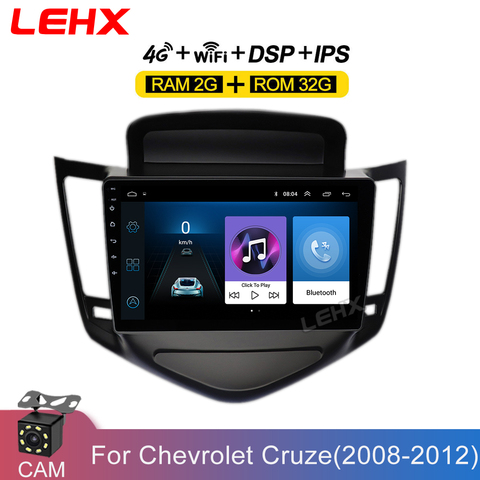 LEHX coche de 9 pulgadas android 9,0 reproductor multimedia para Chevrolet Cruze 2008-2012 Radio de coche reproductor de Video GPS de navegación 2 din dvd ► Foto 1/6