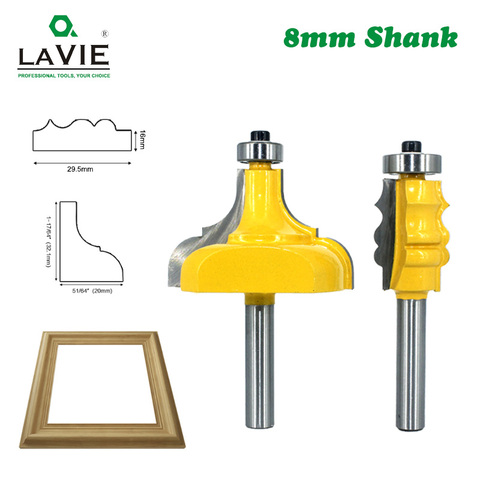 LAVIE 8mm vástago de Router Bits Tenon de carburo de tungsteno de linea de Bit carpintería fresadora cortador de madera MC02188 ► Foto 1/6