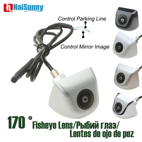 HD CCD Starlight visión nocturna lente ojo de pez 170 grados Sony CCTV Color blanco astilla coche copia de seguridad cámara de visión trasera no hay aparcamiento línea ► Foto 1/6