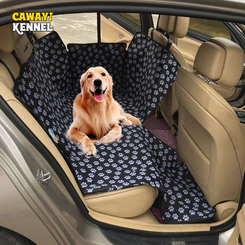 Portadores Del Perro Huella PERRERA CARAMELO Impermeable Trasero Hacia Atrás la Cubierta de Asiento de Coche Perro Esteras Hamaca Protector Con Cinturón de Seguridad D1010 ► Foto 1/6