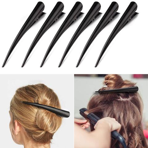 Pinza para el cabello de cocodrilo antideslizante de Metal negro, herramienta de peluquería, pasadores Accesorios para peinados mujeres ► Foto 1/6