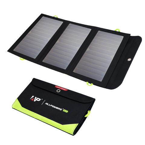 ALLPOWERS Cargador Solar 5V 21W batería incorporada de 6000mAh portátil de las células solares para el iPhone 5 se 6 6s 7 7 8 X iPad Samsung Xiaomi Huawei ► Foto 1/6