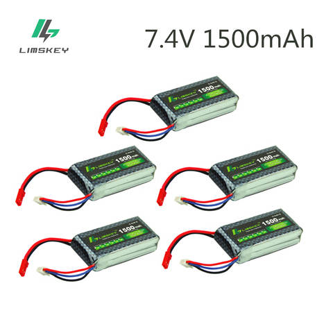 Baterías Lipo de 7,4 V para aviones teledirigidos, batería de litio de 7,4 mAh, 1500Ma, 7,4 v, 2s ► Foto 1/3