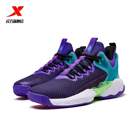 XTEP [War Mastiff]-zapatillas de baloncesto para hombre, zapatos de combate reales, deportivas, 980319121329 ► Foto 1/6