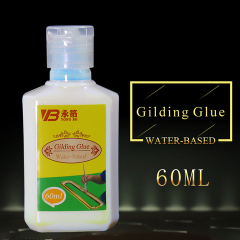 60 ml dorado pegamento oro de hoja de base de agua medio ambiente pegamento se aplican a todas las hojas/papel de aluminio buena viscosidad ► Foto 1/6