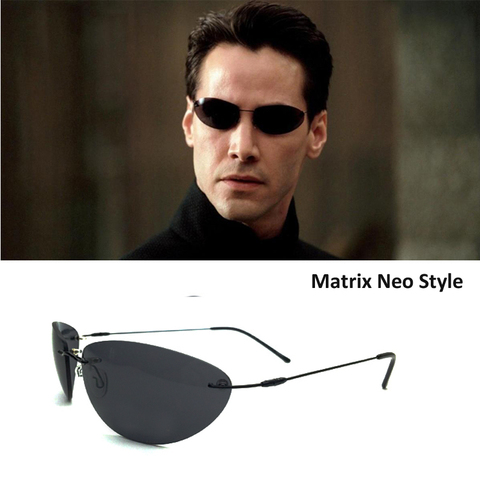 Gafas De Sol polarizadas para hombre, ultralivianas lentes De Sol, sin montura, diseño De marca, titanio Matrix Neo, 2022 100% ► Foto 1/6