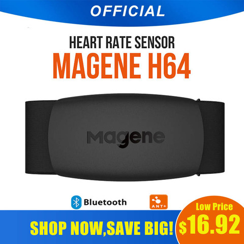 Magene-Monitor de ritmo cardíaco H64, correa de pecho para Fitness al aire libre, Bluetooth 4,0 ANT +, Sensor de ritmo cardíaco impermeable para Wahoo Garmin ► Foto 1/6