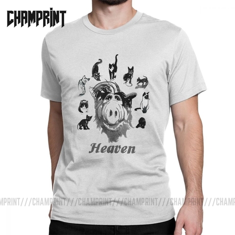 Camisetas de Heaven Alf para hombre, camisas de manga corta de algodón puro con estampado de la serie Alien, de la serie de televisión, de Gordon, Shumway, Sitcom, regalo de cumpleaños ► Foto 1/6