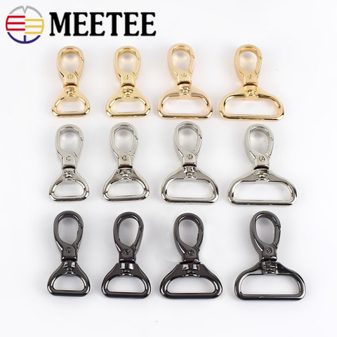 Meetee-Accesorios de Metal para equipaje, hebillas para bolsos, correa de cierre giratorio, gancho langosta, Clip para llavero, 15/20/26/32mm, 10 Uds. ► Foto 1/6