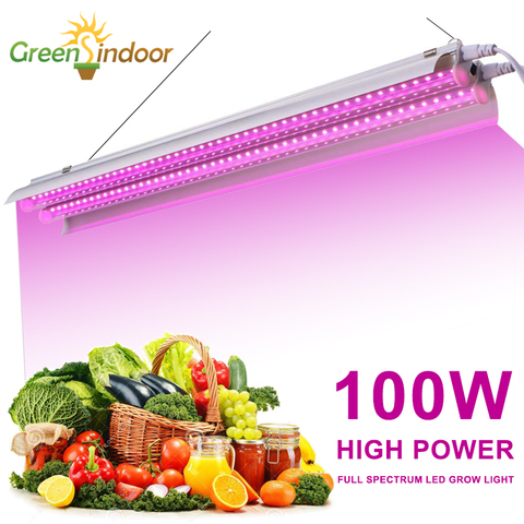 Luz LED de espectro completo para cultivo de plantas de interior, lámpara Fito Fitolampy de 100W, caja de tienda para crecimiento de flores para siembra de plantas ► Foto 1/6