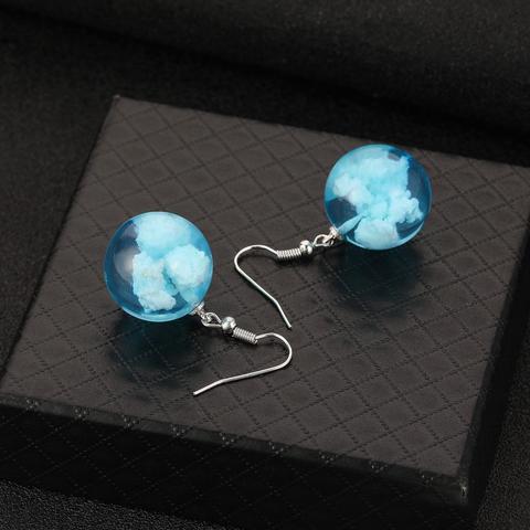 Pendientes de gota de agua en forma de gota para mujer, joyería con carácter azul, cielo, nube, águila blanca, estilo bohemio, 2022 ► Foto 1/6