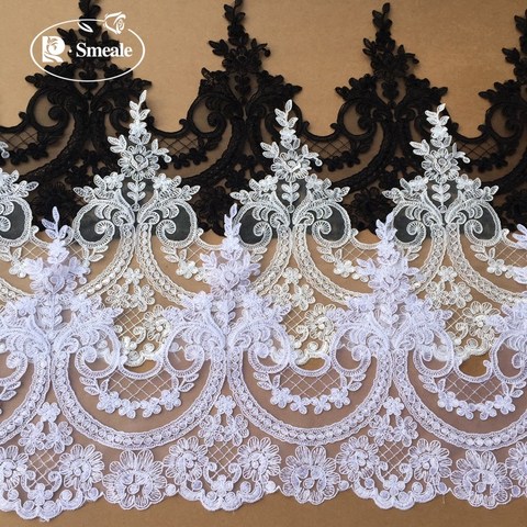 26cm bordado europeo de encaje boda velo de materiales DIY hechos a mano tela de cortina accesorios decorativos RS825 ► Foto 1/5