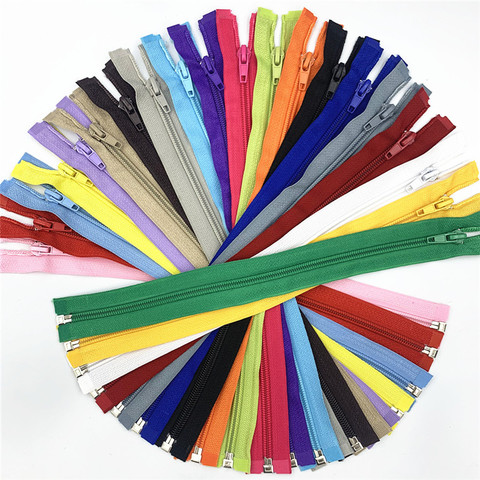 Cremalleras para costura de nailon, 5 uds., extremo abierto (30- 70 CM), 20 colores ► Foto 1/5