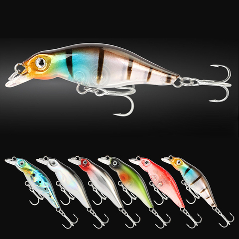 2 unids/pack tamaño pequeño 5 cm 2G luz ultra mini-minnow señuelos de plástico duro de wobbler artificial cebo de pescado trucha fresca de pesca ► Foto 1/6