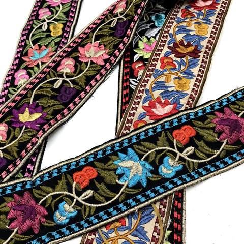 Cinta Jacquard de encaje bordado étnico, accesorios para ropa, manualidades, haciendo Flores, costura ► Foto 1/6