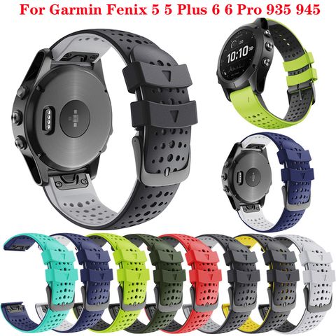 JKER-Correa de muñeca de silicona de liberación rápida para Garmin Fenix 6 Fenix 5 Forerunner 935 945 EasyFit, 22MM ► Foto 1/6