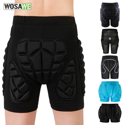 WOSAWE Unisex de la motocicleta pantalones cortos de esquí snowboard protección cadera trasero de deportes extremos MTB bici armadura motocross pantalones cortos ► Foto 1/6