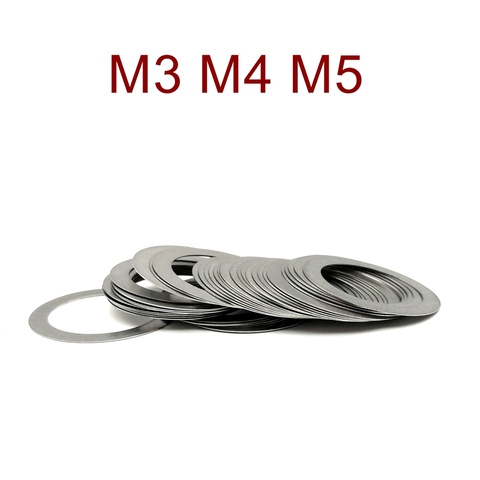 Arandela plana de acero inoxidable de alta precisión junta de ajuste ultradelgada cuña Ultra delgada M3 M4 M5 grosor 0,1 0,2 0,3 0,5 1mm ► Foto 1/6