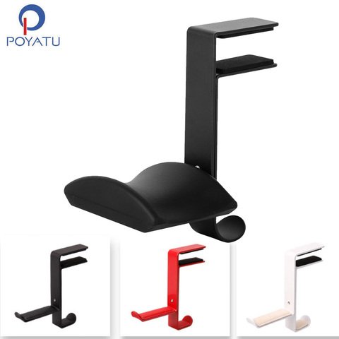 POYATU-Soporte Universal para auriculares, colgador de escritorio para Gaming, soporte para auriculares, soporte de mesa para ahorro de espacio ► Foto 1/6