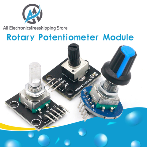 Módulo Codificador rotativo de 360 grados para Arduino, placa de desarrollo de Sensor de ladrillo, KY-040 con pines ► Foto 1/6