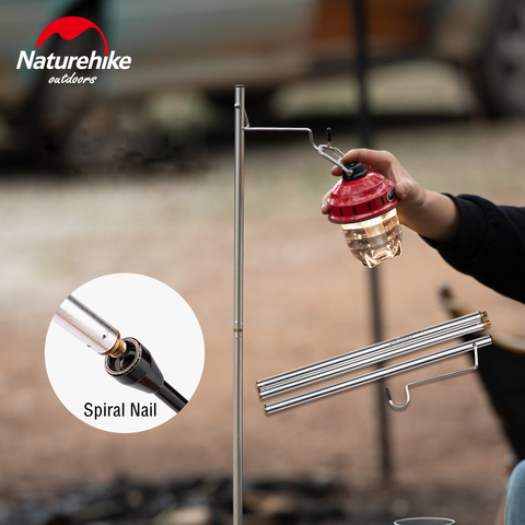 Naturehike-colgador de farol para exteriores, soporte de lámpara de viaje, carpa plegable, poste de luz, gancho para lámpara, equipo portátil para acampar, soporte de farol ► Foto 1/6