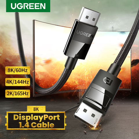 Ugreen-Cable de Displayport 1,4 DisplayPort de alta velocidad para Xiaomi Mi Box 8K/60Hz, 32,4 Gbps, para de juego tipo PUBG, PC, HD, Displayport ► Foto 1/6