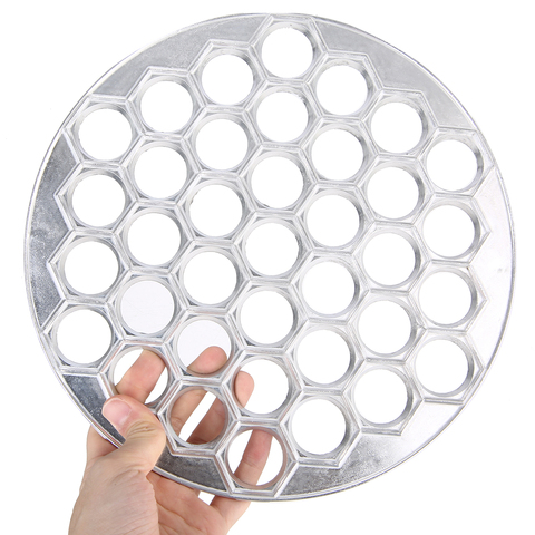 Molde de aluminio para hacer raviolis, 1 unidad, para hacer Pasta, carne, dumplings, 37 agujeros, cortador a presión de pastelería, utensilios de cocina para el hogar ► Foto 1/6