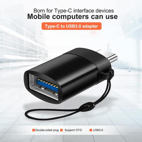 Minilector de tarjetas usb portátil de alta velocidad, adaptador OTG macho a hembra, convertidor de transferencia de datos para samsung s8 s9, USB 3,0 tipo C ► Foto 1/6