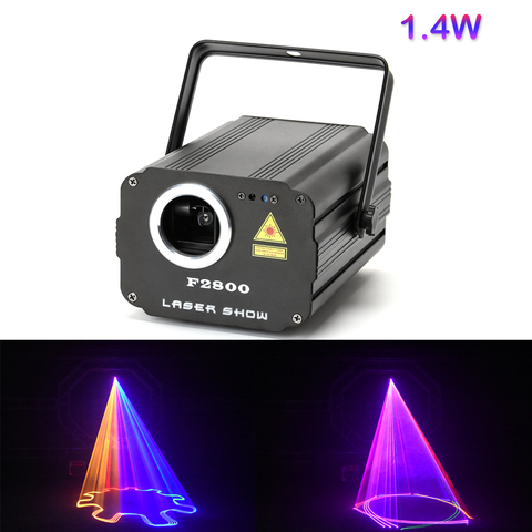 Luz láser RGB de 1400mW, DMX 512, escáner, fiesta, Navidad, DJ, discoteca ► Foto 1/6