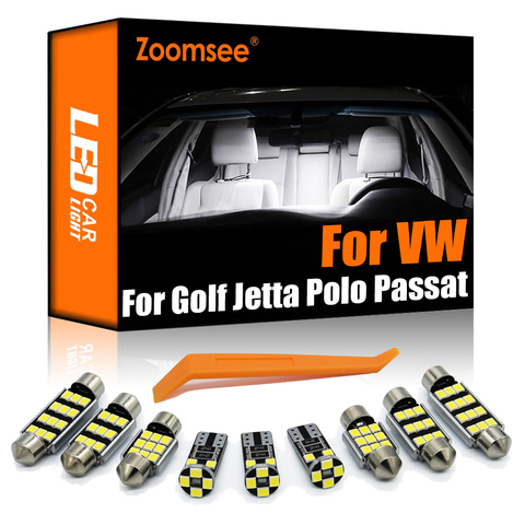 Zoomsee para Volkswagen VW Golf 4 5 5 5 6 6 7 Jetta Bora Vento Passat B5 B6 B7 B8 CC Polo Phaeton Canbus vehículo juego de luz Interior LED ► Foto 1/1