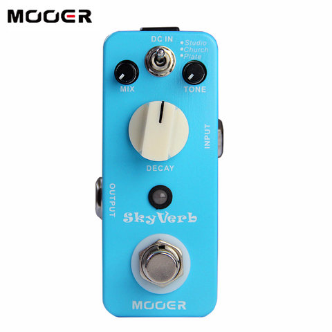 Mooer SkyVerb-Pedal de efecto de reverberación Digital, 3 modos de reverberación (estudio/Iglesia/placa) para guitarra eléctrica, Bypass verdadero basado en chip DSP ► Foto 1/5