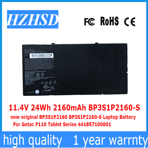 Batería de ordenador portátil de 11,4 V 24Wh, 2160mAh, BP3S1P2160-S, original, BP3S1P2160 BP3S1P2160-S, para Getac F110, Series 441857100001 ► Foto 1/4