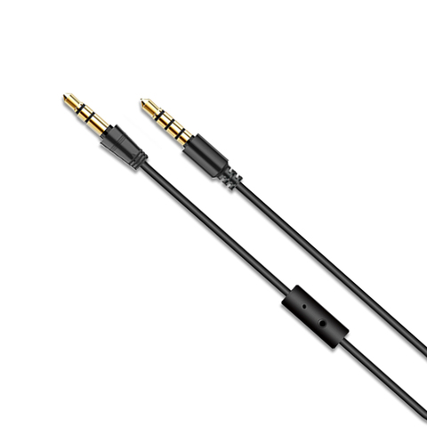 Cable de Audio de 3,5mm, 4 pines para OneOdio Studio, auriculares con micrófono y botón de encendido y apagado de 1,2 m ► Foto 1/4